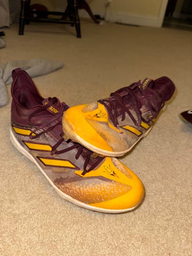 RARE Custom College Team Issued Arizona State Adidas Baseball Cleats