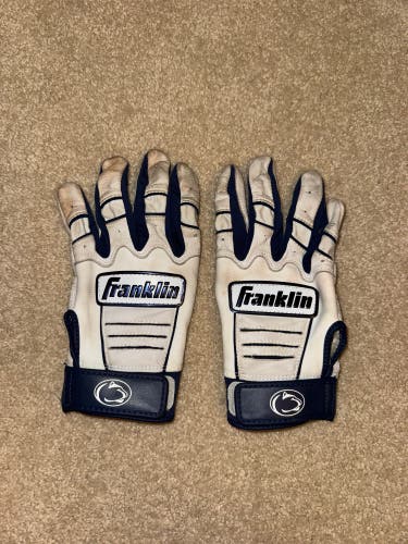 RARE Custom College Team Issued Franklin Penn State Baseball Batting Gloves