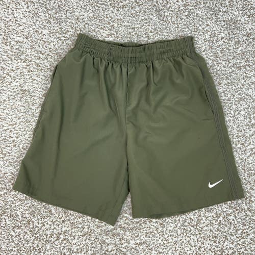 Nike Shorts Boys Large Green Dri-FIT Running Lightweight Gym Athletic Sports Kid