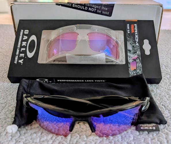 Oakley Flak 2.0 Polished Black/Prizm Golf 59mm Sunglasses + XL TRAIL REPLACEMENT