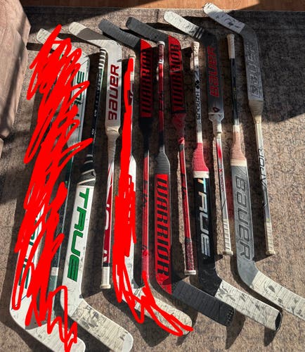 used goalie sticks with custom grips