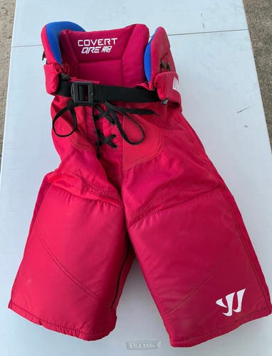 Warrior Covert QRE20 PRO Pro Stock Hockey Pants Large Red (Used) 9642
