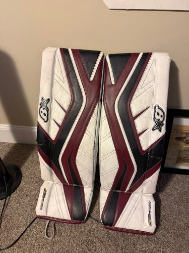 33" 2022 Brian's Gnetik V Goalie Leg Pads & ICONIK 3 glove and blocker Pro Stock (Used)