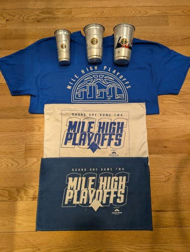 Denver Nuggets Playoff T-Shirt 2026 Game 2x Towels 3x Cups Limited Edition