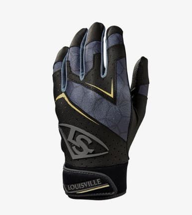 New GENUINE V2 YTH LG BLK BATTING GLOVES 11860-HBXWB5730801L