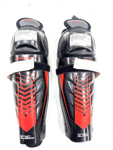 Used Bauer LIL SPORT Junior Shin Guards Black 10" 11860-S000306470