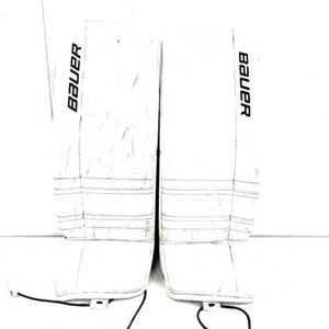 Used Bauer GSX Goalie Leg Pads Junior White 30" 11860-S000307171