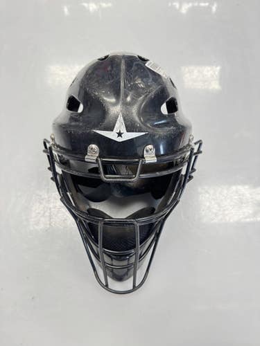 Used All-Star MVP2310 6 1/4 -7 Catchers Helmet w/Mask Black One Size 11860-S000304505