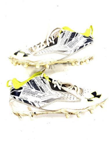 Used Under Armour Adult FB Cleats White Senior 7.5 11860-S000305628