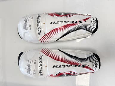 Used Easton STEALTH Youth Shin Guards White 10" 11860-S000305759