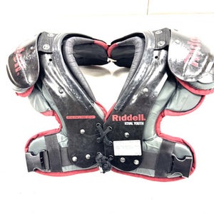Used Riddell RIVAL YOUTH FB Shoulder Pads Black LG 11860-S000306100