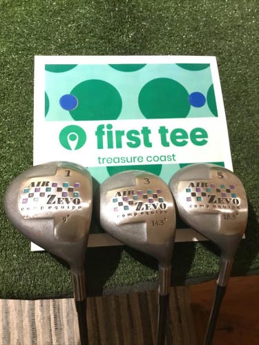 Zevo Air Compequipe Woods Set (Driver, 3W, 5W) System Fit 10 Graphite Shafts