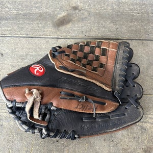 Rawlings RS1200 Renegade Series Leather Baseball Glove Black & Brown 12" RHT