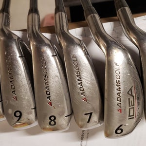 SET 6 ADAMS IDEA HYBRID GOLF IRONS 5-PW REG GRAFALLOY GRAPHITE SHAFTS AZ326