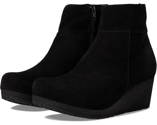 Birkenstock Papillio Bootie Women's US 5-5.5 Black Leather Wedge Heel ZPO2479