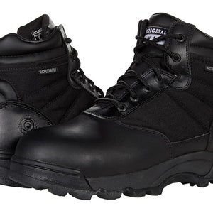Original S.W.a.T. Classic 6 Men's 4 Black Leather Safety Toe Work Boots ZPO2457