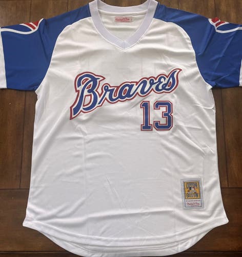 Atlanta Braves Ronald Acuña Jr Cooperstown Throwback Adult Large Jersey