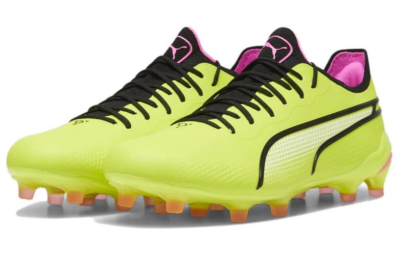 Puma King Ultimate 107563-06 Men Electric Lime Black FG/AG Soccer Cleats NIN1077