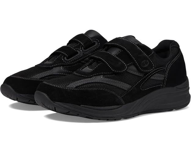SAS JV Mesh Sneakers Men's US 8 Black Hook and Loop Comfort Shoes ZOGG2570