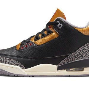 Air Jordan 3 CK9246-067 Sneaker Women's US 5 Black Gold Lifestyle Shoes GBNC286