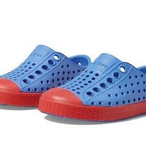 Native Shoes Jefferson Toddler C4 Resting Blue Hyper Red Slip-On Shoes ZOGG2598