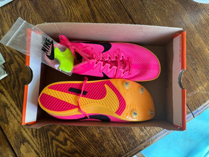 Track Spikes Pink Unisex Adult Size M 9.0 (W 10.0) Nike (New)