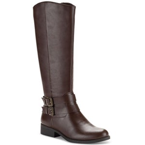 Style & Co Maliaa Boots Women's US 6 Dark Brown Leather Mid-Calf Bootie RHS6745
