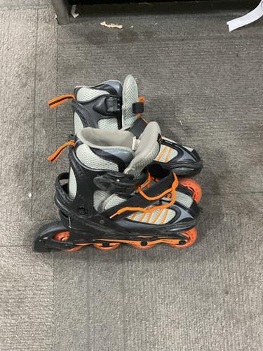 Used DBX ADJ 1-4 Junior Roller Quad Skates Grey Adjustable 11614-S000234484