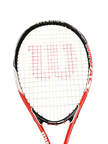Used Wilson IMPACT TITANIUM Adult Tennis Racquet Red 4 3/8" 11613-S000180430