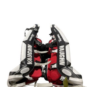 Used Vaughn LEG PADS Goalie Leg Pads Junior White 28 1/2" 11847-S000034415