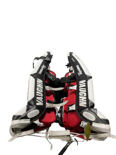 Used Vaughn LEG PADS Goalie Leg Pads Junior White 28 1/2" 11847-S000034415