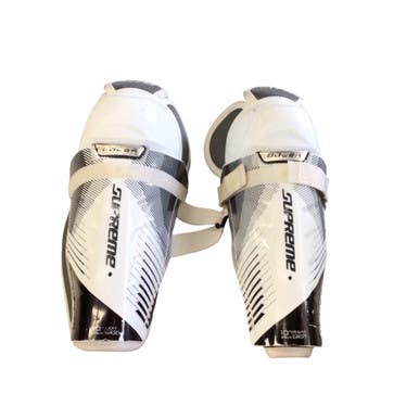 Used Bauer SUPREME Youth Shin Guards White 10" 11760-S000090590