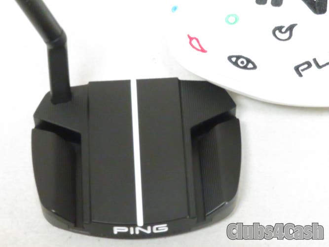 PING PLD Ally 4 Blue Putter Mallet Matte Black 35" +Cover .. MINT