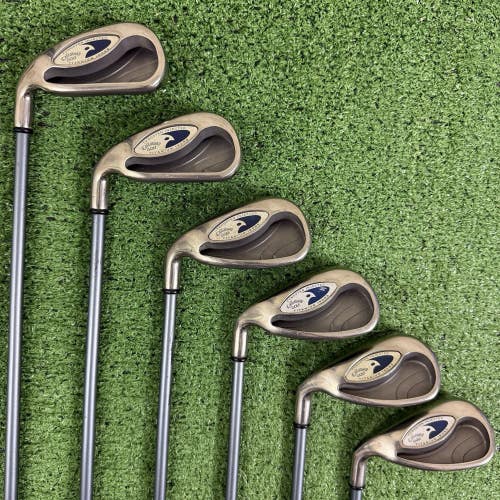 Callaway Hawkeye Iron Set 6-PW AW Graphite Regular Flex Left Handed