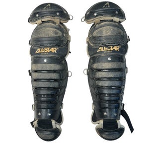 Used All Star LG79LS Catchers Leg Guards Black Youth 11835-S000207090