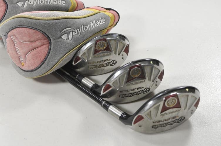 TaylorMade Burner Rescue 3, 4, 5 Hybrid Set Stiff Flex RH 65g Graphite # 215232