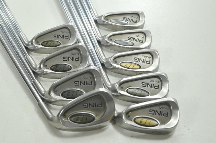 Ping i3 O-Size 3-W,SW Iron Set Stiff Flex Blue Dot Right Steel # 210580
