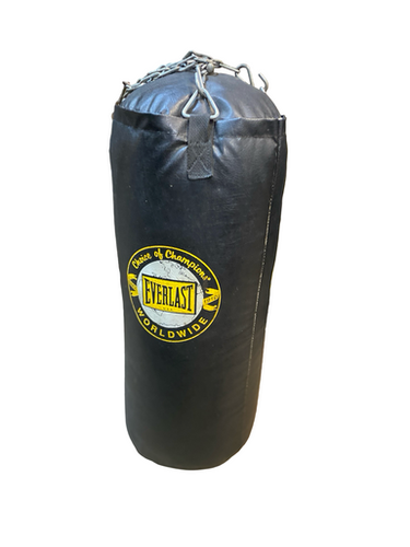 Used Everlast 50 POUND BAG Boxing Heavy Bag Black 50 lb 11706-S000374744