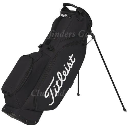 NEW Titleist Players S4 Black/Black/White 4-Way Golf Stand Bag w/ Raincover