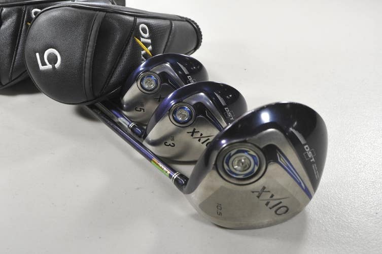 XXIO Nine 9 10.5* Driver, #3 and #5 Fairway Woods Set Regular Flex RH #196427