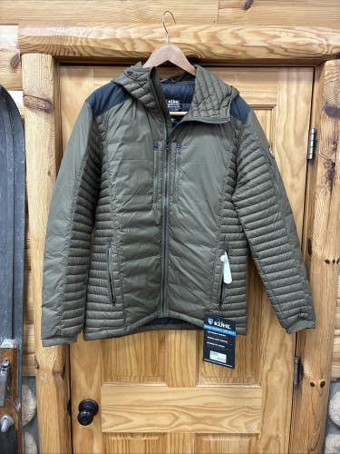 Kuhl Spyfire Hoody Jacket Mens Large Kanteen Goose Down 800 Fill Puffer Outdoor