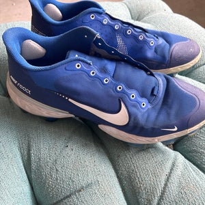 Blue Men's Size 13.0 (W 14.0) Adult Nike Low Top Molded Cleats (Used)