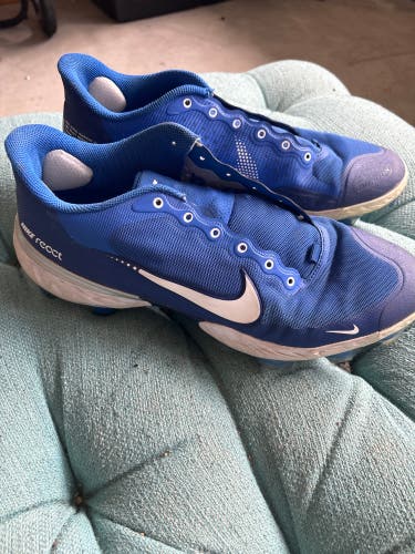 Blue Men's Size 13.0 (W 14.0) Adult Nike Low Top Molded Cleats (Used)