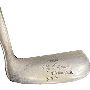 Otey Crisman 34H Putter 1964 Penny Selma ALA Hickory Shaft 34.5 RH Leather Grip