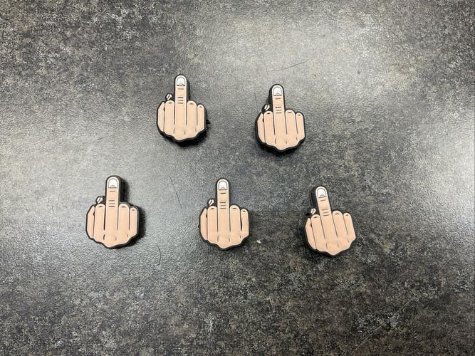 Middle Finger Tennis Racquet Dampeners 5 Pack