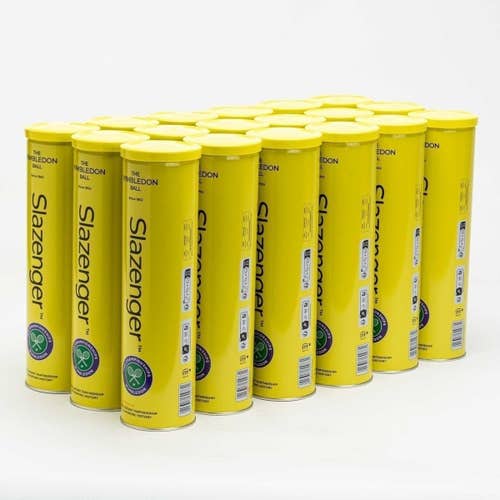 Slazenger Wimbledon Official Tennis Balls - 4-Ball Cans | 18-Can Case | 72 Total