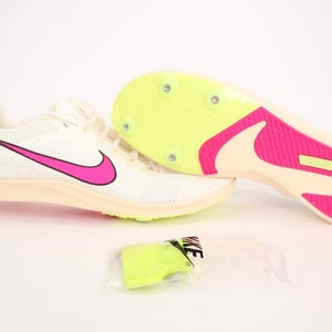 Nike Rival Distance Track & Field Size 14White W/ Sail Pink Swoosh NEW