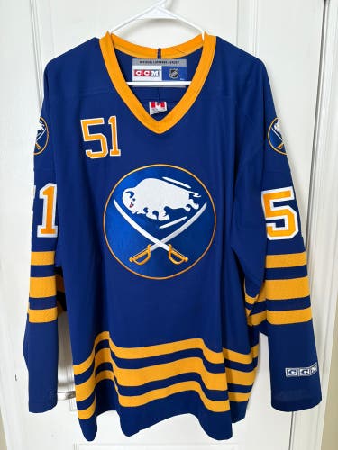 NHL Buffalo Sabres Campbell vintage buffalo sabres hockey jersey - XL