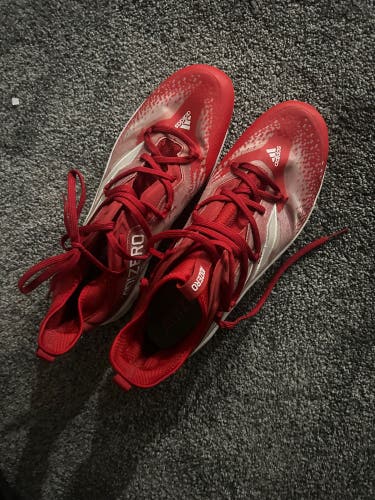 Red Men's Size 13.0 (W 14.0) Adult Adidas Adizero Afterburner Low Top Metal (Used)