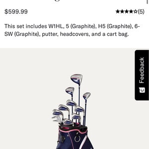 Women's Wilson Profile Right Handed Iron Set (Used) - No Bag